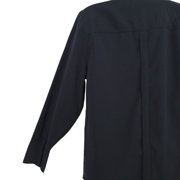 Chicos Half Placket Shirt Fashion Top Womens Size 0 US 4 Black Silky Soft NEW - Picture 9 of 12